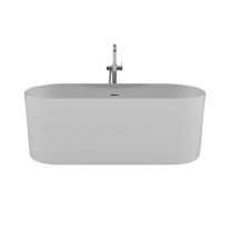 Cadă de baie TEKO Zanzibar din compozit mineral, 157 x 63,5 cm, alb lucios